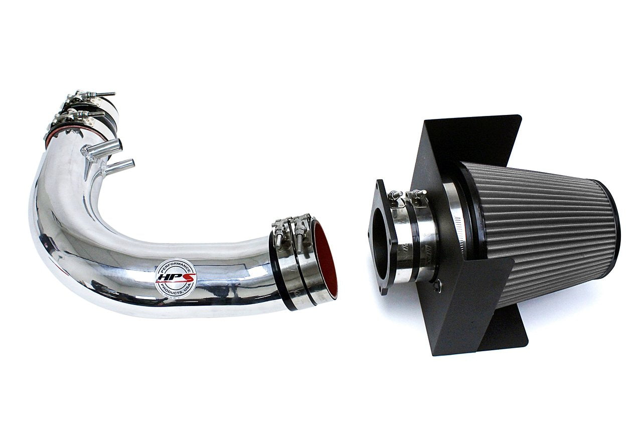 HPS Shortram Air Intake Kit 2004 Ford F150 Heritage 4.6L V8, Includes Heat Shield, Polish