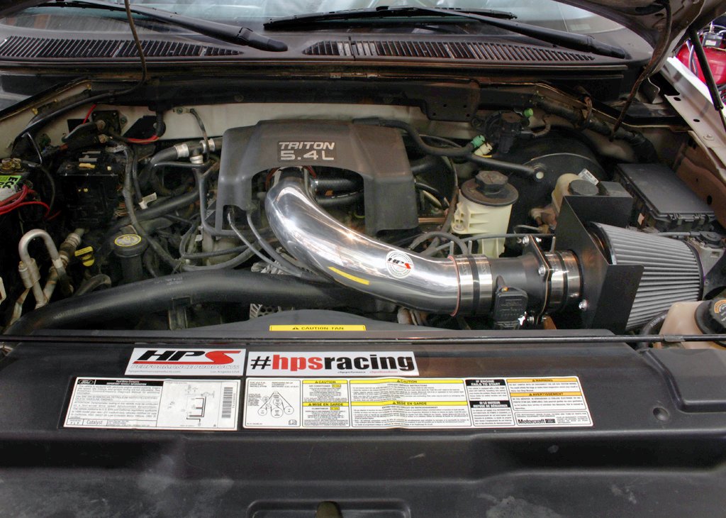 HPS Shortram Air Intake Kit 2004 Ford F150 Heritage 4.6L V8, Includes Heat Shield, Polish