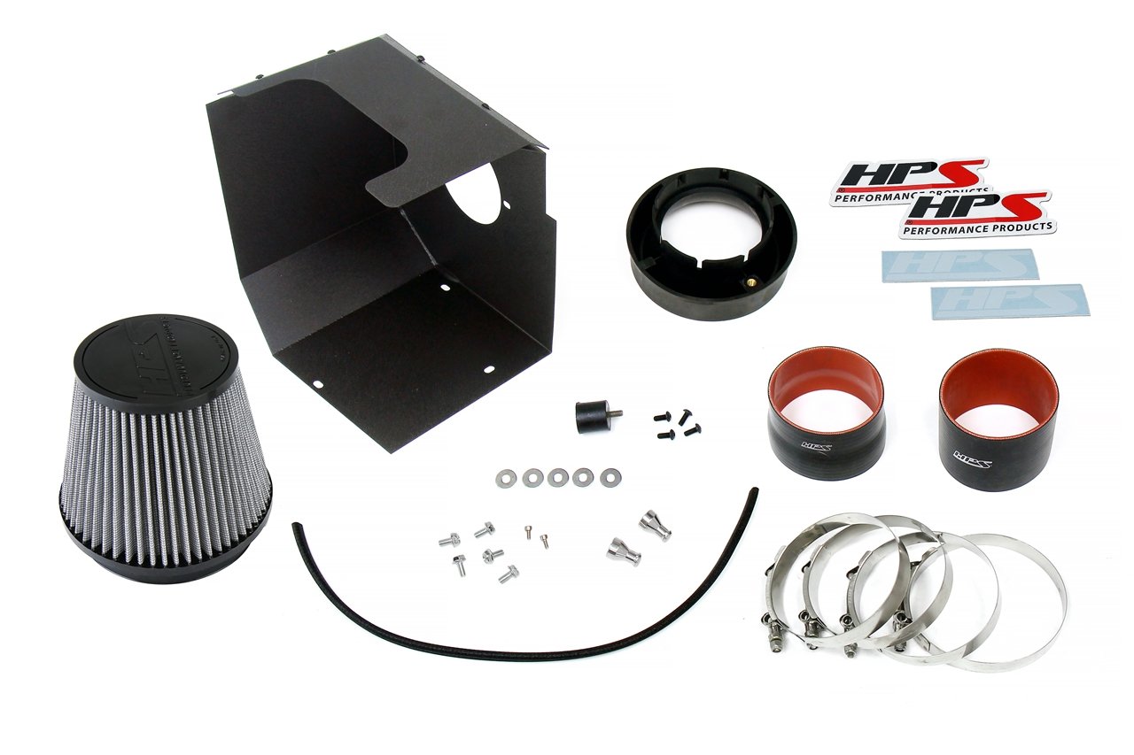 HPS Cold Air Intake Kit with Heat Shield GMC 2017-2019 sierra 3500 HD 6.6L V8 Duramax Diesel Turbo L5P